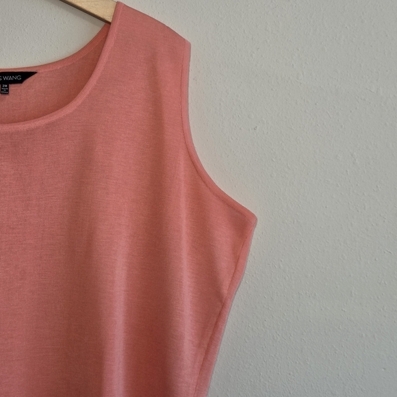 Ming Wang Peach Colored Knit Tank Top Plus Size 2X Office Contemporary Classic - Picture 3 of 8
